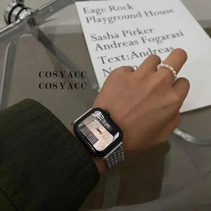 Ανταλλακτικό βραχιόλι για Apple Watch από ανοξείδωτο ατσάλι - για γυναίκες 
