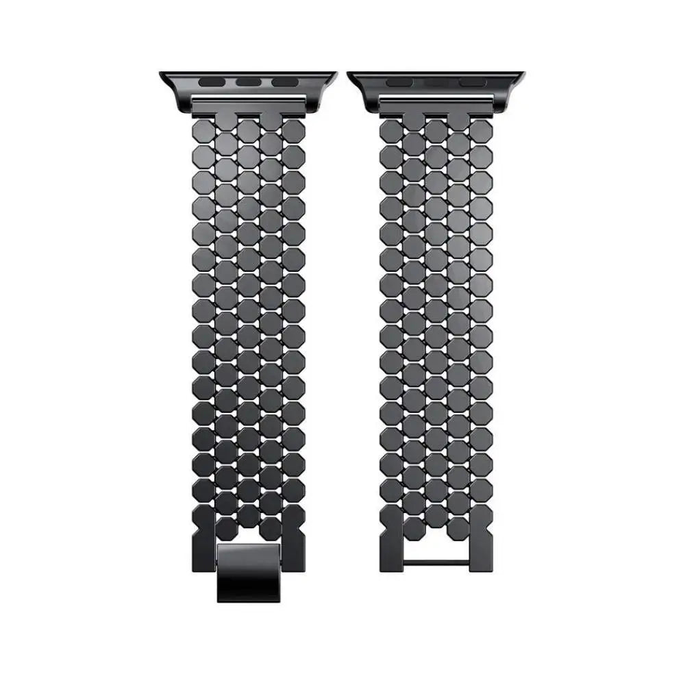 Ανταλλακτικό βραχιόλι για Apple Watch από ανοξείδωτο ατσάλι - για γυναίκες μαύρο