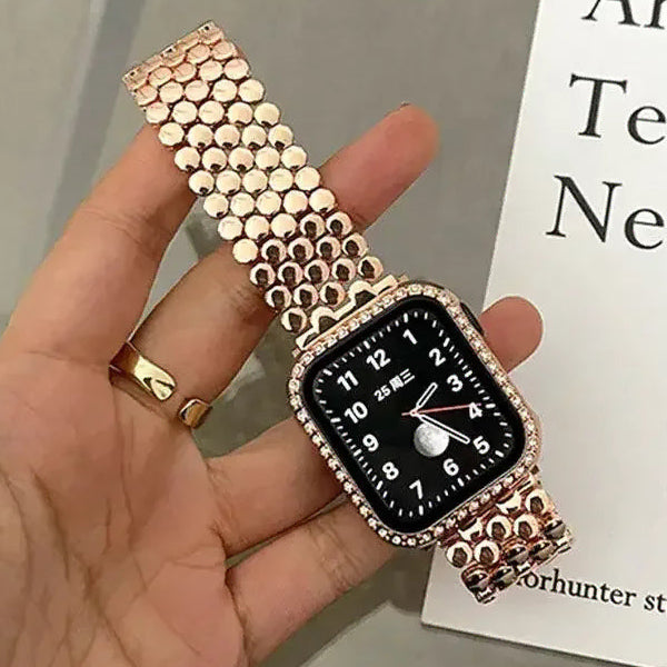 Ανταλλακτικό βραχιόλι για Apple Watch από ανοξείδωτο ατσάλι - για γυναίκες χρυσό