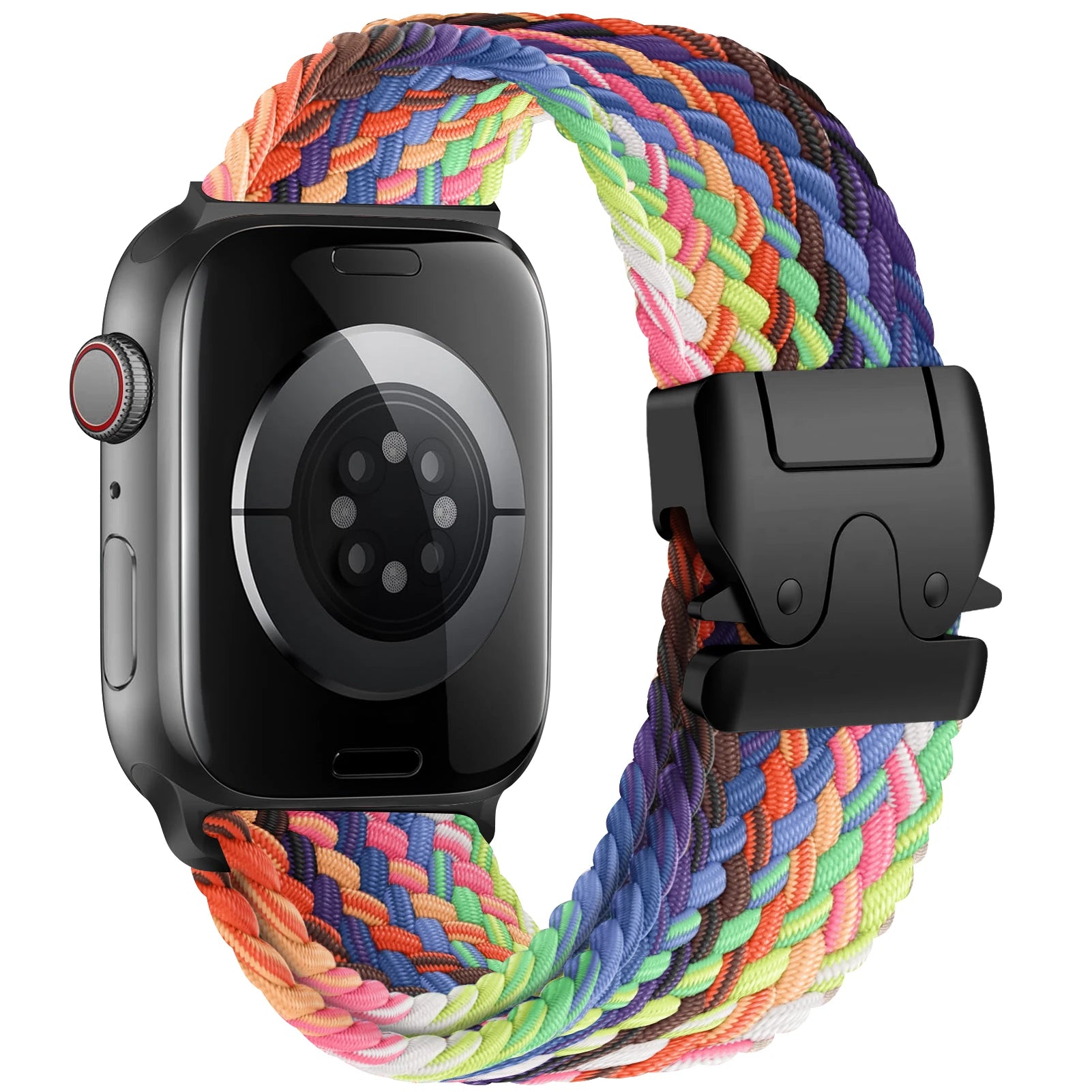Ανταλλακτικό βραχιόλι για <span data-glossary-id="Apple Watch">Apple Watch</span> από σχοινί αλεξίπτωτου ουράνιου τόξου