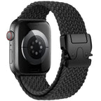 Ανταλλακτικό βραχιόλι για <span data-glossary-id="Apple Watch">Apple Watch</span> από μαύρο σχοινί αλεξίπτωτου