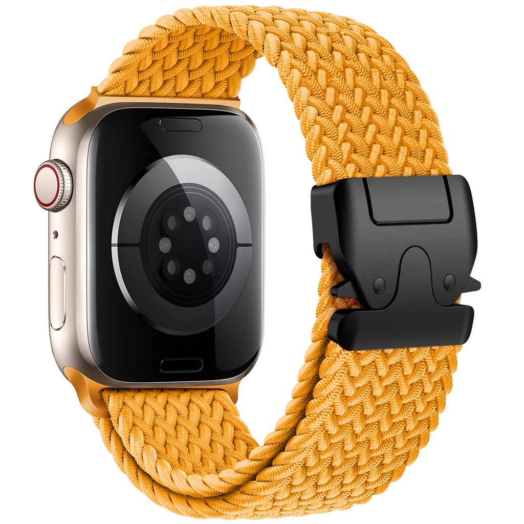 Ανταλλακτικό βραχιόλι για <span data-glossary-id="Apple Watch">Apple Watch</span> από κίτρινο σχοινί αλεξίπτωτου