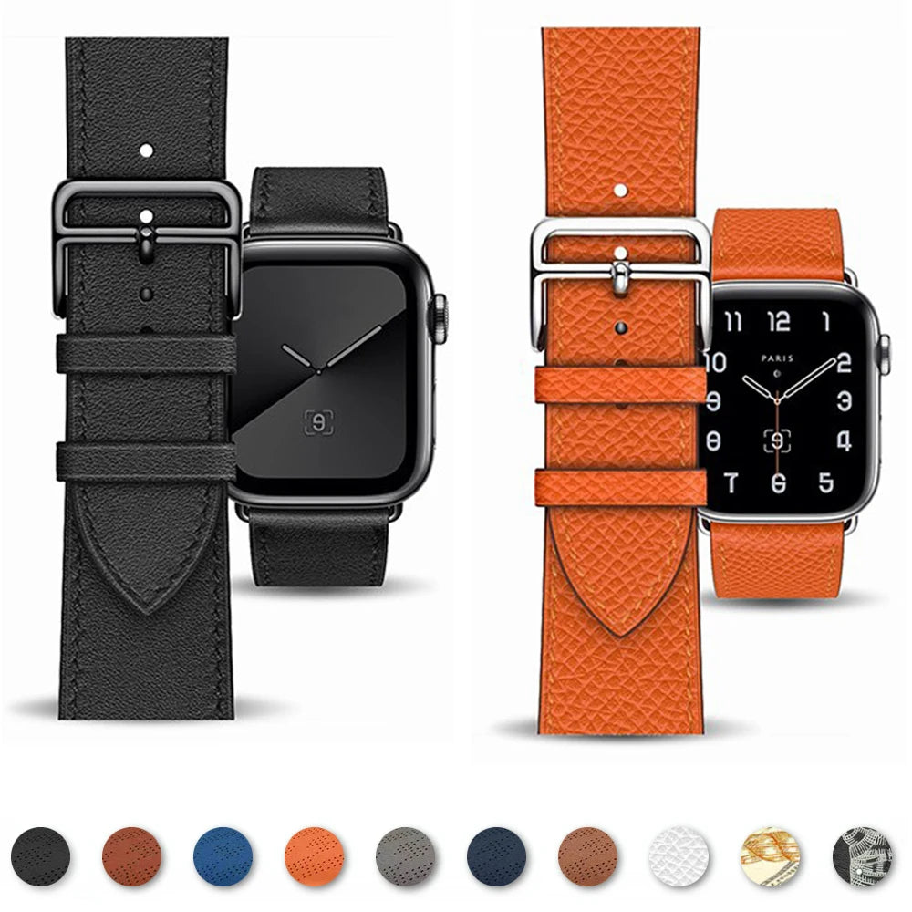Ανταλλακτικό λουράκι από δέρμα για Apple Watch για γυναίκες και άνδρες