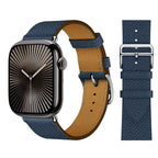 Ανταλλακτικό λουράκι από μπλε δέρμα για Apple Watch για γυναίκες και άνδρες