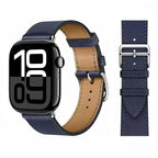 Ανταλλακτικό λουράκι από μπλε δέρμα για Apple Watch για γυναίκες και άνδρες