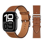 Ανταλλακτικό λουράκι από δέρμα καφέ για Apple Watch για γυναίκες και άνδρες
