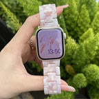 Ανταλλακτικό βραχιόλι για <span data-glossary-id="Apple Watch">Apple Watch</span> από ρητίνη σε λευκό ροζ χρώμα