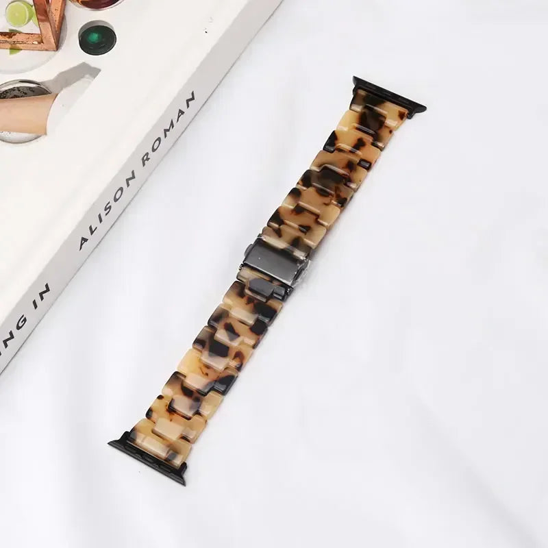 Ανταλλακτικό βραχιόλι για <span data-glossary-id="Apple Watch">Apple Watch</span> από ρητίνη σε καφέ και μπεζ χρώμα