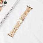 Ανταλλακτικό βραχιόλι για <span data-glossary-id="Apple Watch">Apple Watch</span> από ρητίνη σε μπεζ και χρυσό χρώμα