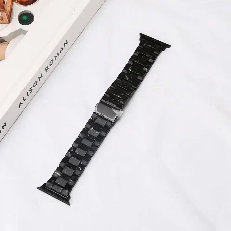 Ανταλλακτικό βραχιόλι για <span data-glossary-id="Apple Watch">Apple Watch</span> από ρητίνη σε μαύρο χρώμα