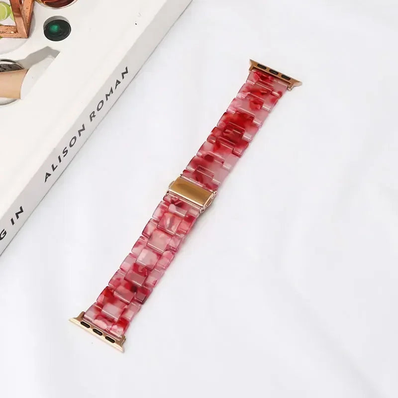 Ανταλλακτικό βραχιόλι για <span data-glossary-id="Apple Watch">Apple Watch</span> από ρητίνη σε κόκκινο και λευκό χρώμα