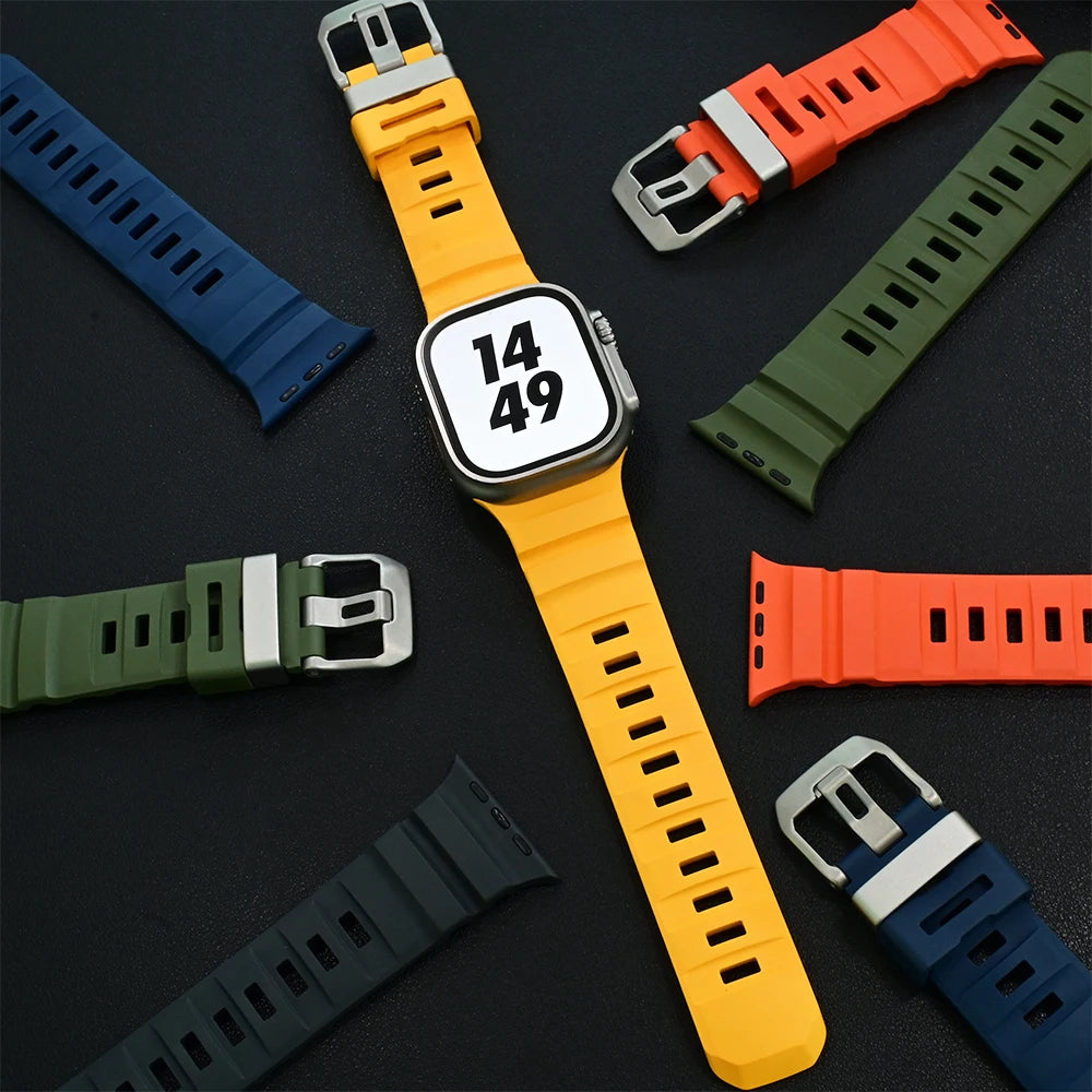 Ανταλλακτικό λουράκι για Apple Watch από παχύ σιλικόνη
