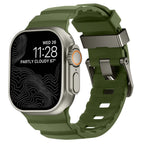 Ανταλλακτικό λουράκι για Apple Watch από παχύ πράσινο σιλικόνη