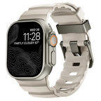 Ανταλλακτικό λουράκι για Apple Watch από παχύ λευκό σιλικόνη