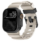 Ανταλλακτικό λουράκι για Apple Watch από παχύ λευκό σιλικόνη