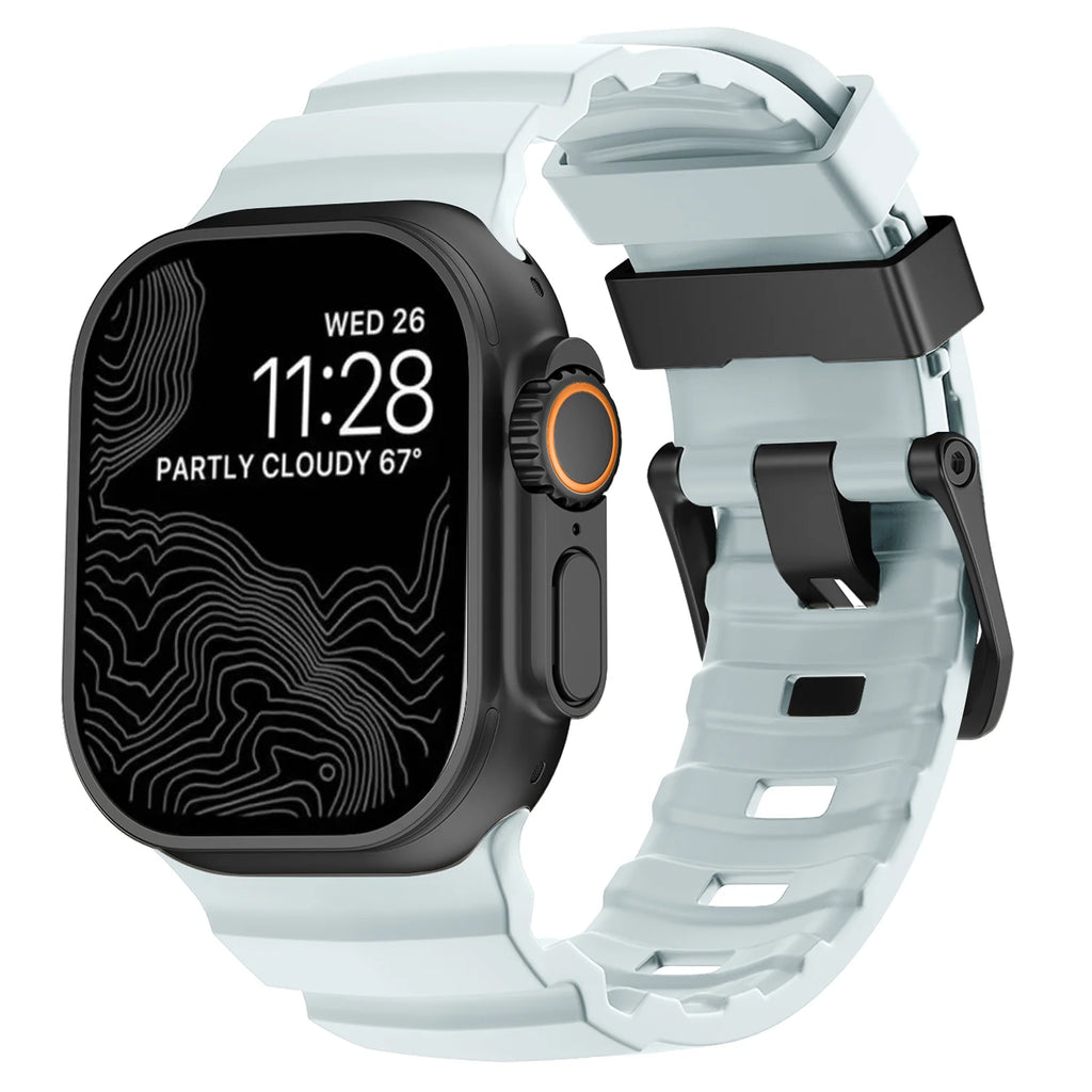 Ανταλλακτικό λουράκι για Apple Watch από παχύ μπλε σιλικόνη