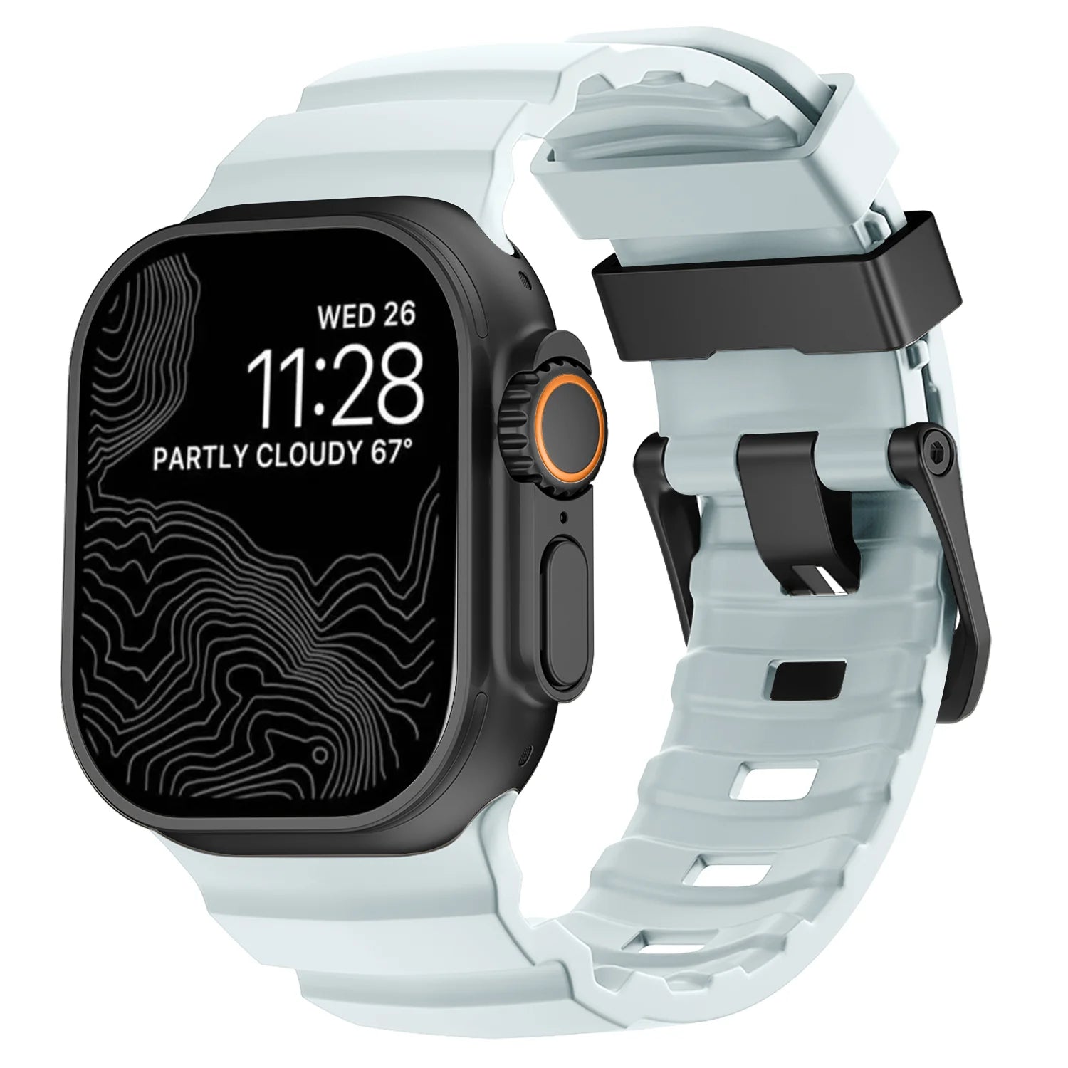 Ανταλλακτικό λουράκι για Apple Watch από παχύ μπλε σιλικόνη