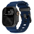 Ανταλλακτικό λουράκι για Apple Watch από παχύ σκούρο μπλε σιλικόνη