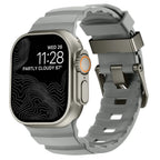 Ανταλλακτικό λουράκι για Apple Watch από παχύ γκρι σιλικόνη