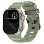 Ανταλλακτικό λουράκι για Apple Watch από παχύ πράσινο σιλικόνη