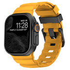 Ανταλλακτικό λουράκι για Apple Watch από παχύ κίτρινο σιλικόνη