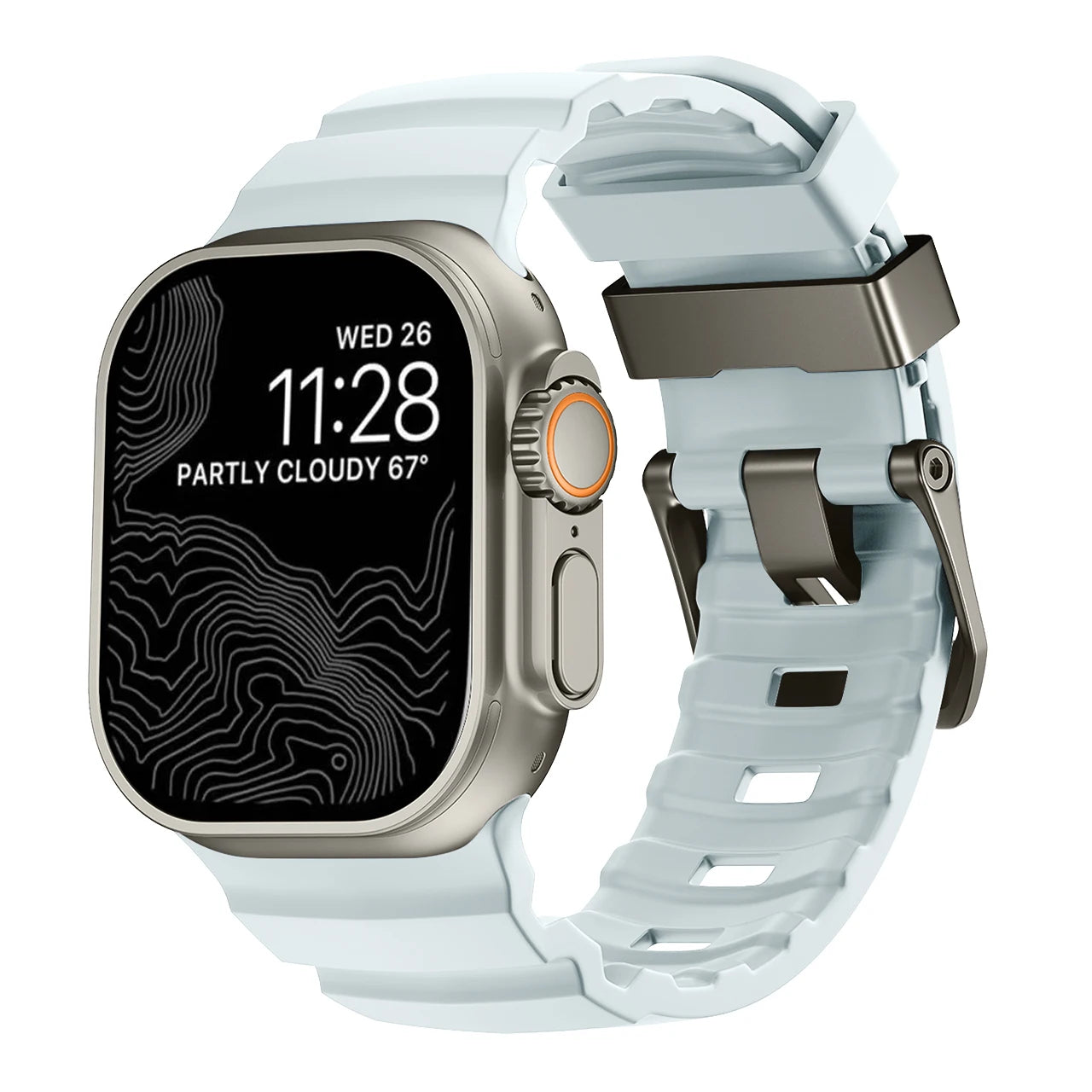 Ανταλλακτικό λουράκι για Apple Watch από παχύ μπλε σιλικόνη
