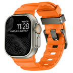 Ανταλλακτικό λουράκι για Apple Watch από παχύ πορτοκαλί σιλικόνη