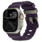 Ανταλλακτικό λουράκι για Apple Watch από παχύ μοβ σιλικόνη