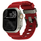 Ανταλλακτικό λουράκι για Apple Watch από παχύ κόκκινο σιλικόνη