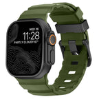 Ανταλλακτικό λουράκι για Apple Watch από παχύ πράσινο σιλικόνη