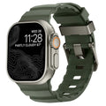 Ανταλλακτικό λουράκι για Apple Watch από παχύ πράσινο σιλικόνη