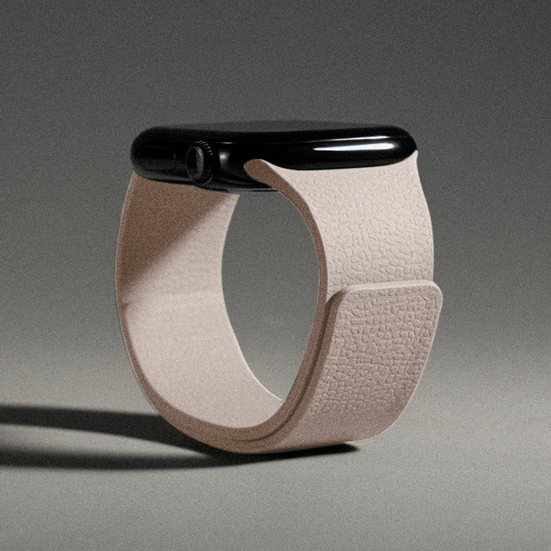 Ανταλλακτικό λουράκι για Apple Watch από μαγνητικό σιλικόνη μπεζ