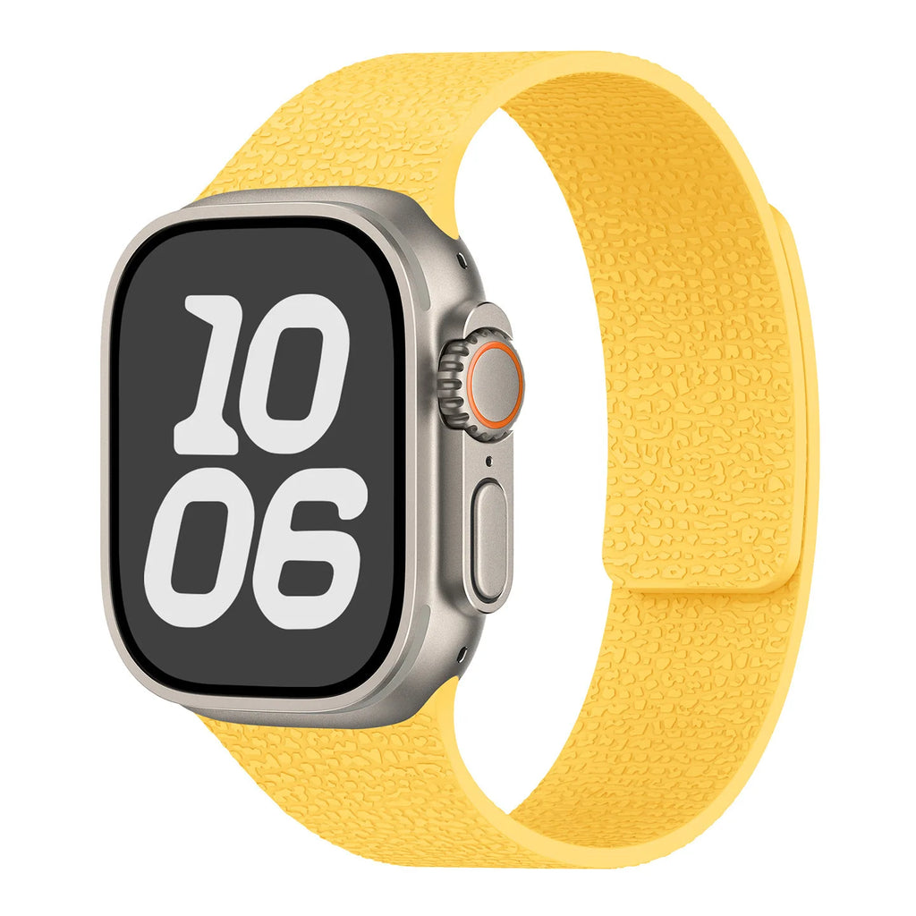 Ανταλλακτικό λουράκι για Apple Watch από μαγνητικό σιλικόνη κίτρινο