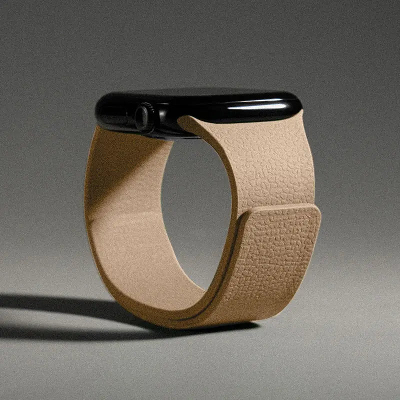 Ανταλλακτικό λουράκι για Apple Watch από μαγνητικό σιλικόνη καφέ