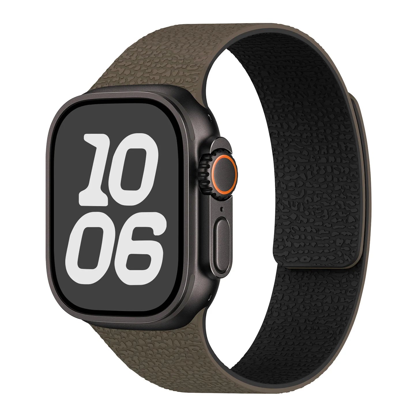 Ανταλλακτικό λουράκι για Apple Watch από μαγνητικό σιλικόνη καφέ μαύρο