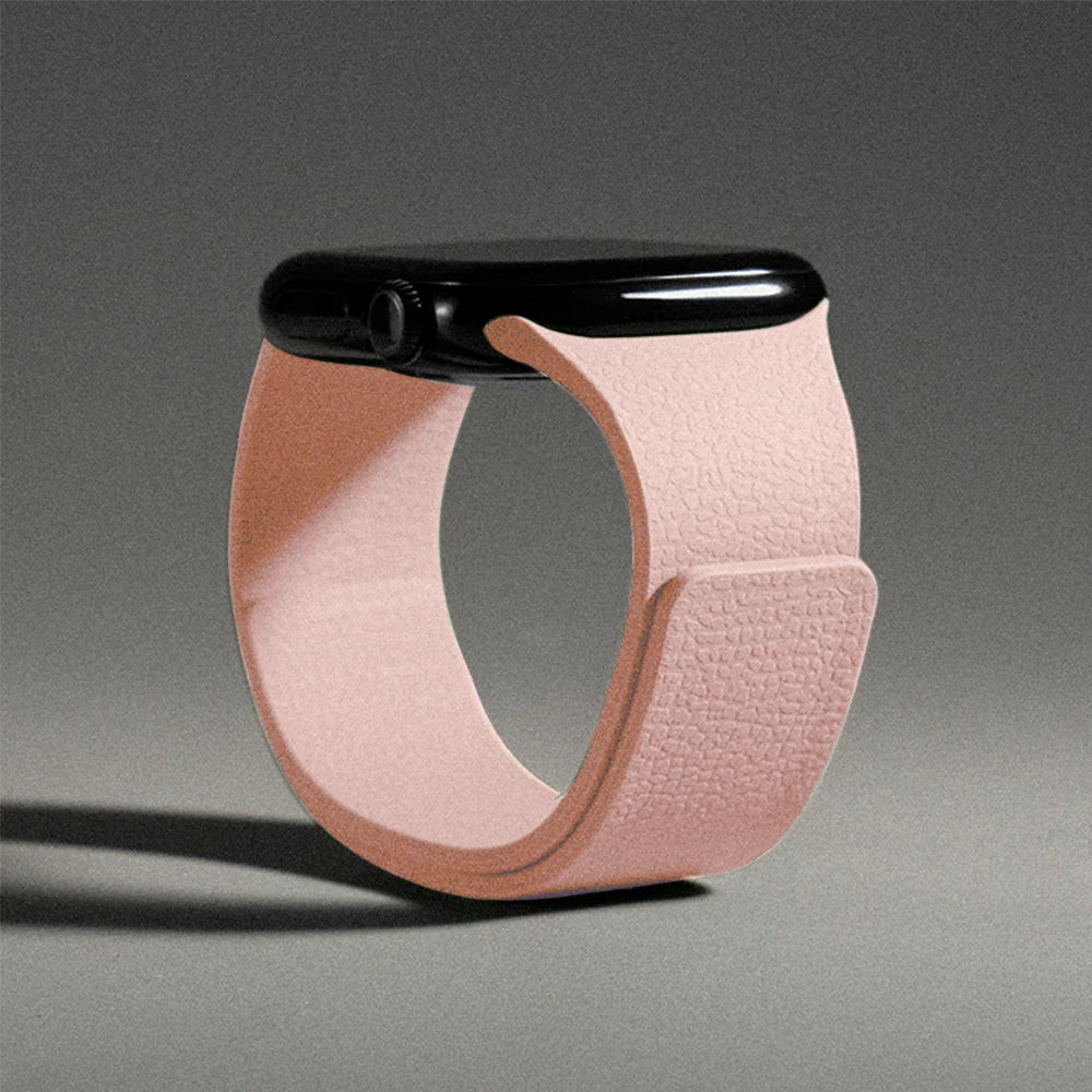 Ανταλλακτικό λουράκι για Apple Watch από μαγνητικό σιλικόνη ροζ