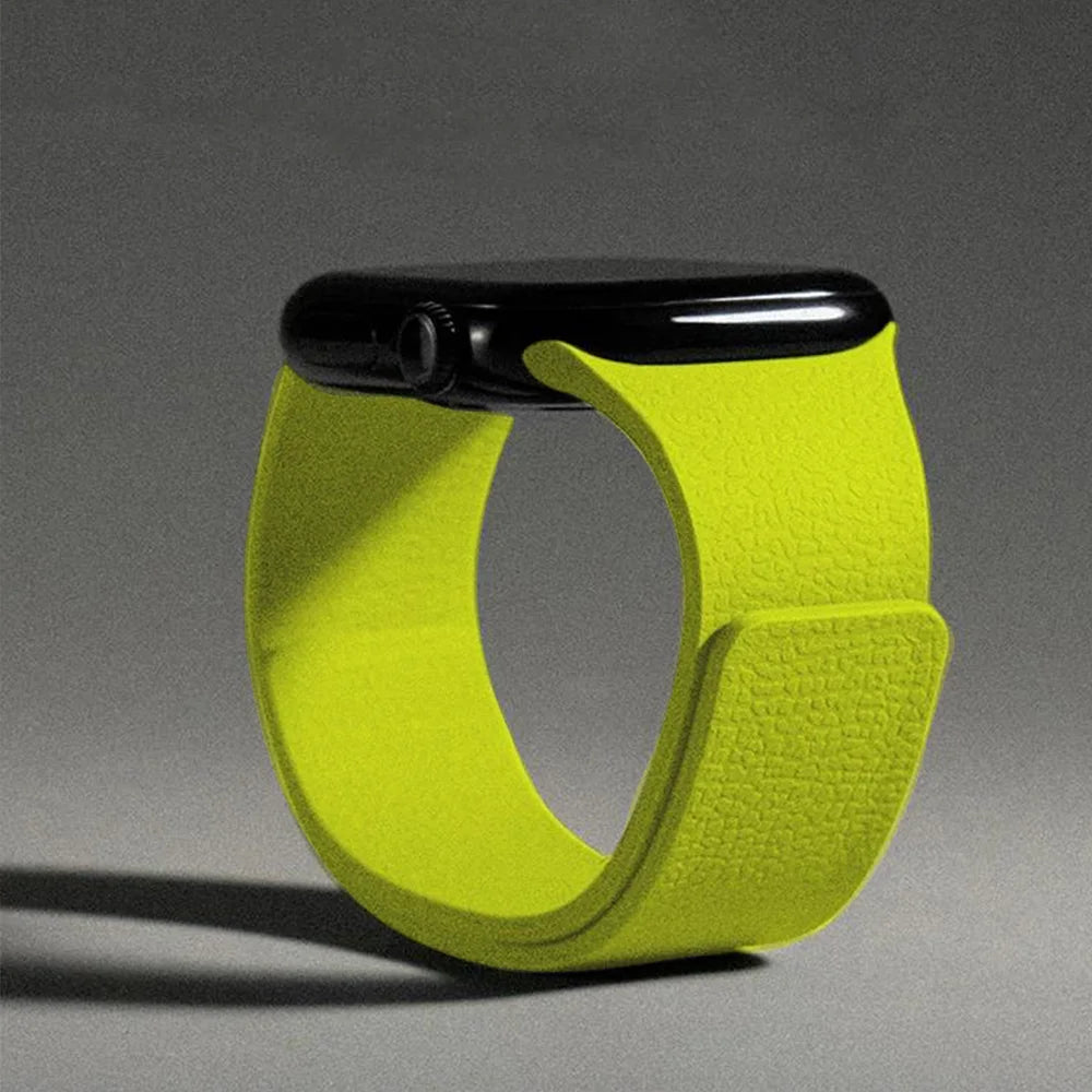 Ανταλλακτικό λουράκι για Apple Watch από μαγνητικό σιλικόνη φωσφορίζον κίτρινο