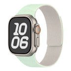 Ανταλλακτικό λουράκι για Apple Watch από μαγνητικό σιλικόνη μέντας πράσινο λευκό