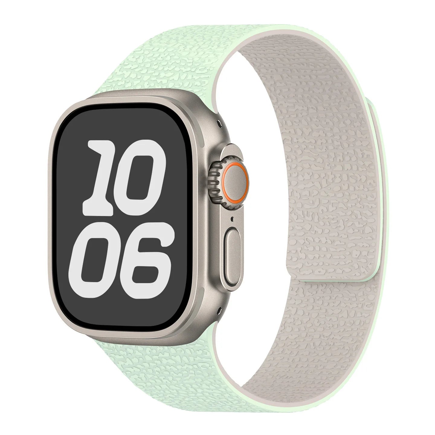 Ανταλλακτικό λουράκι για Apple Watch από μαγνητικό σιλικόνη μέντας πράσινο λευκό