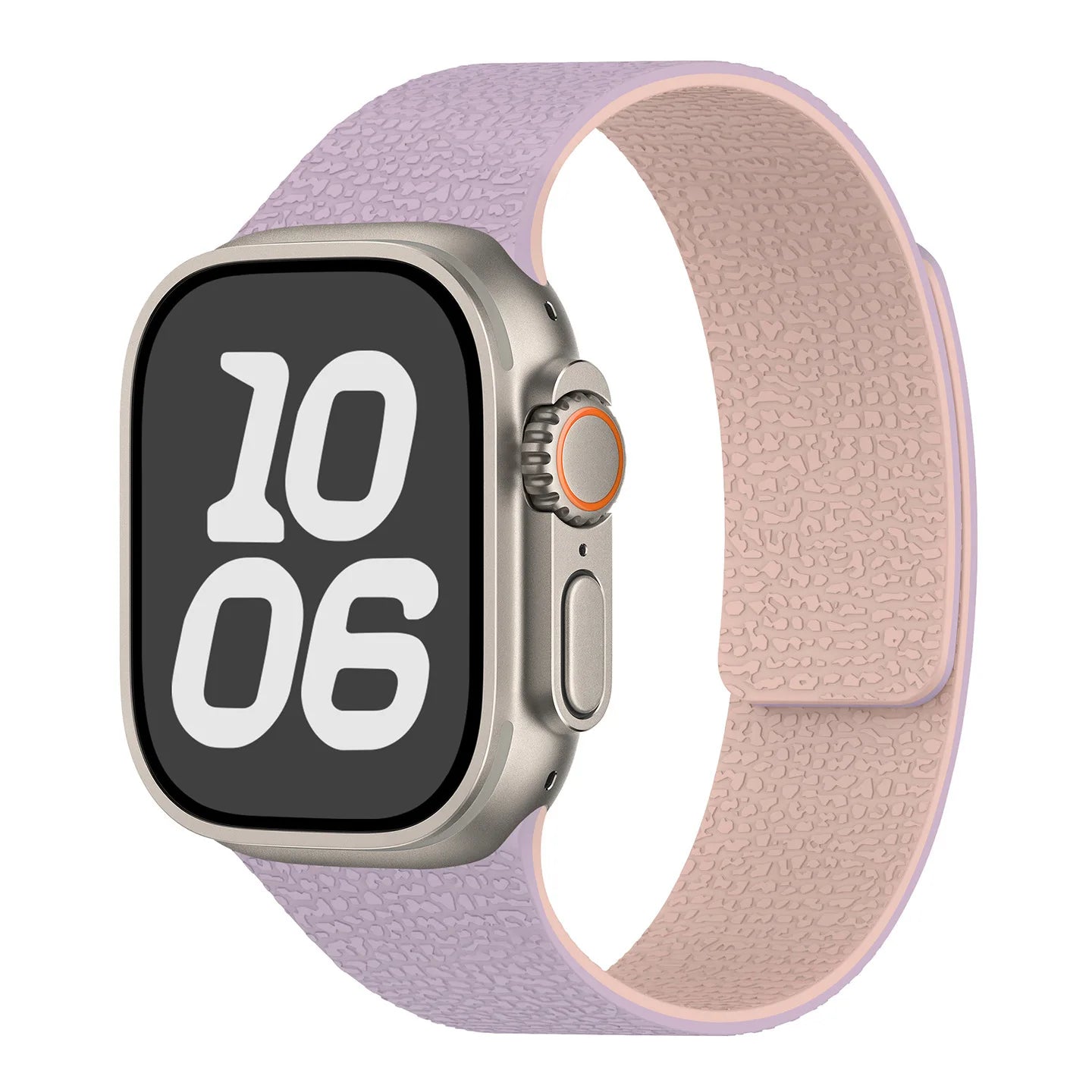 Ανταλλακτικό λουράκι για Apple Watch από μαγνητικό σιλικόνη μοβ ροζ
