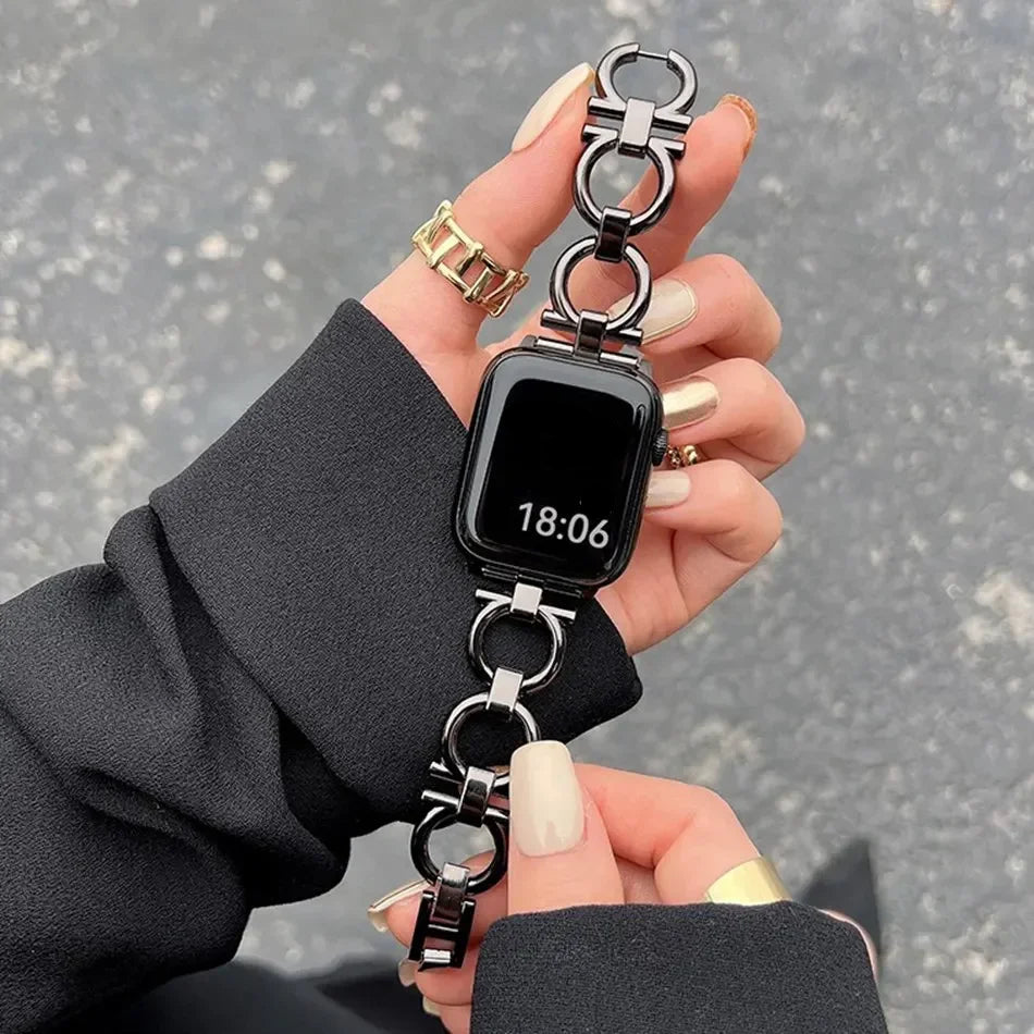 Λουράκι αντικατάστασης για Apple Watch για γυναίκες σε μαύρο