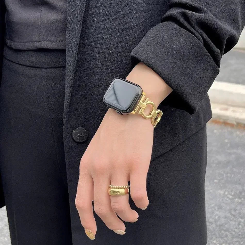 Λουράκι αντικατάστασης για Apple Watch για γυναίκες σε χρυσό