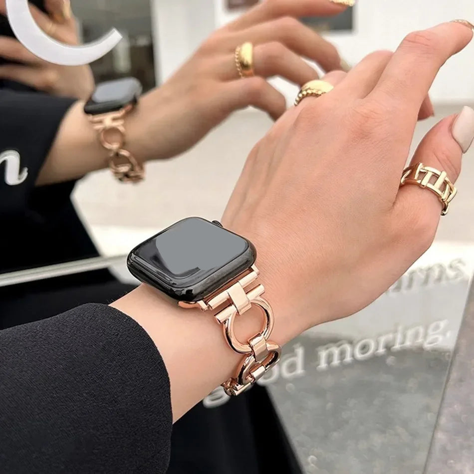 Λουράκι αντικατάστασης για Apple Watch για γυναίκες σε ροζ χρυσό
