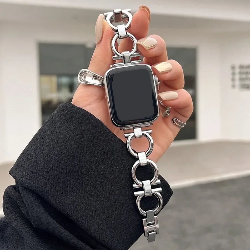 Λουράκι αντικατάστασης για Apple Watch για γυναίκες σε ασημί