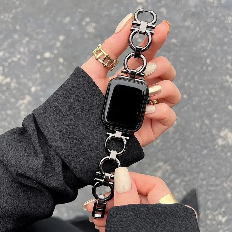 Λουράκι αντικατάστασης για Apple Watch για γυναίκες σε μαύρο