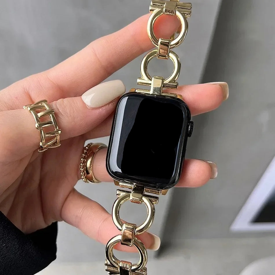 Λουράκι αντικατάστασης για Apple Watch για γυναίκες σε χρυσό