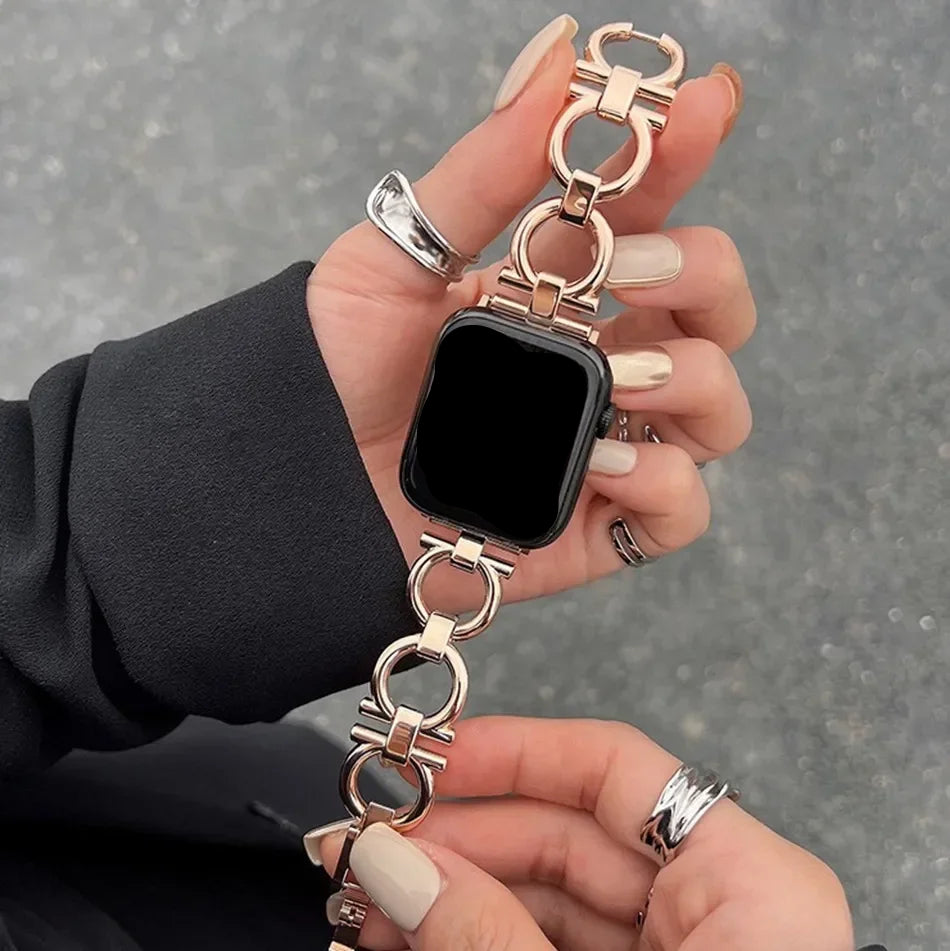 Λουράκι αντικατάστασης για Apple Watch για γυναίκες σε ροζ χρυσό