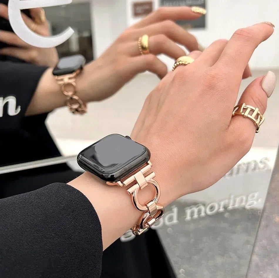 Λουράκι αντικατάστασης για Apple Watch για γυναίκες σε ροζ χρυσό