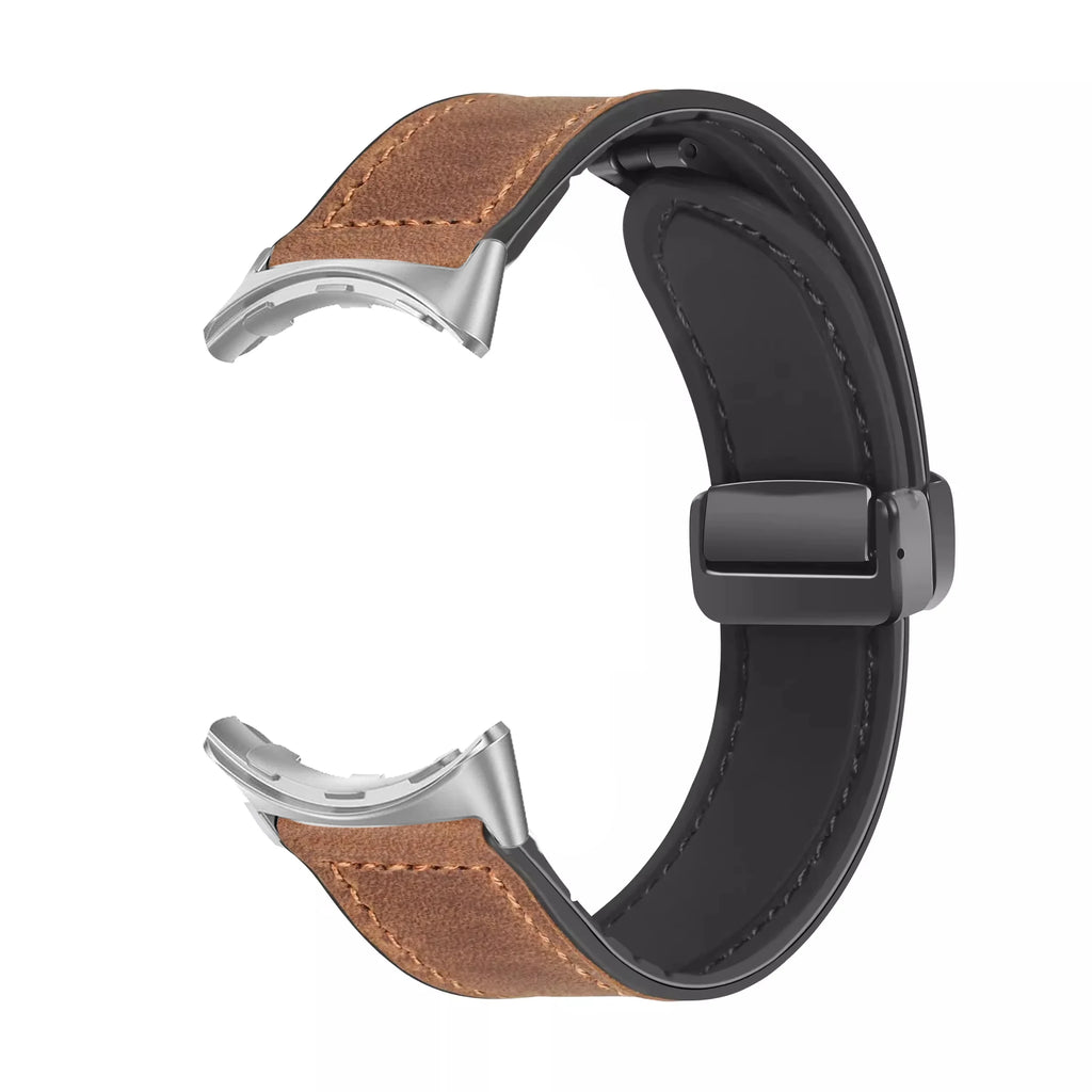 Ανταλλακτικό λουράκι για Google Pixel Watch 1, 2, 3, 4, 41 mm, 45 mm, από καφέ δέρμα 