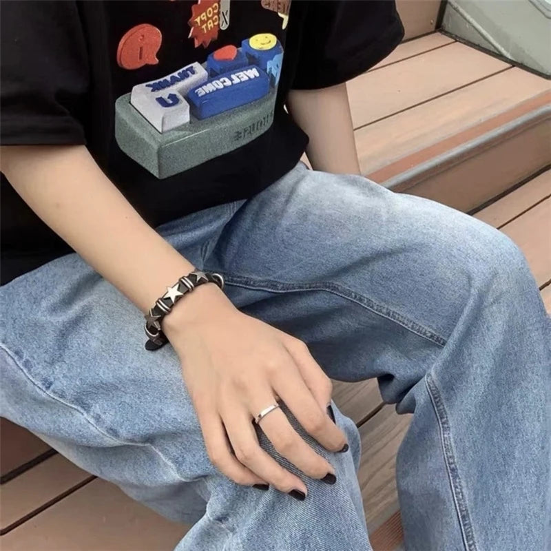 Βραχιόλι σε Vintage στυλ με μαύρα αστέρια